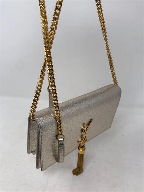 ysl silver kate bag